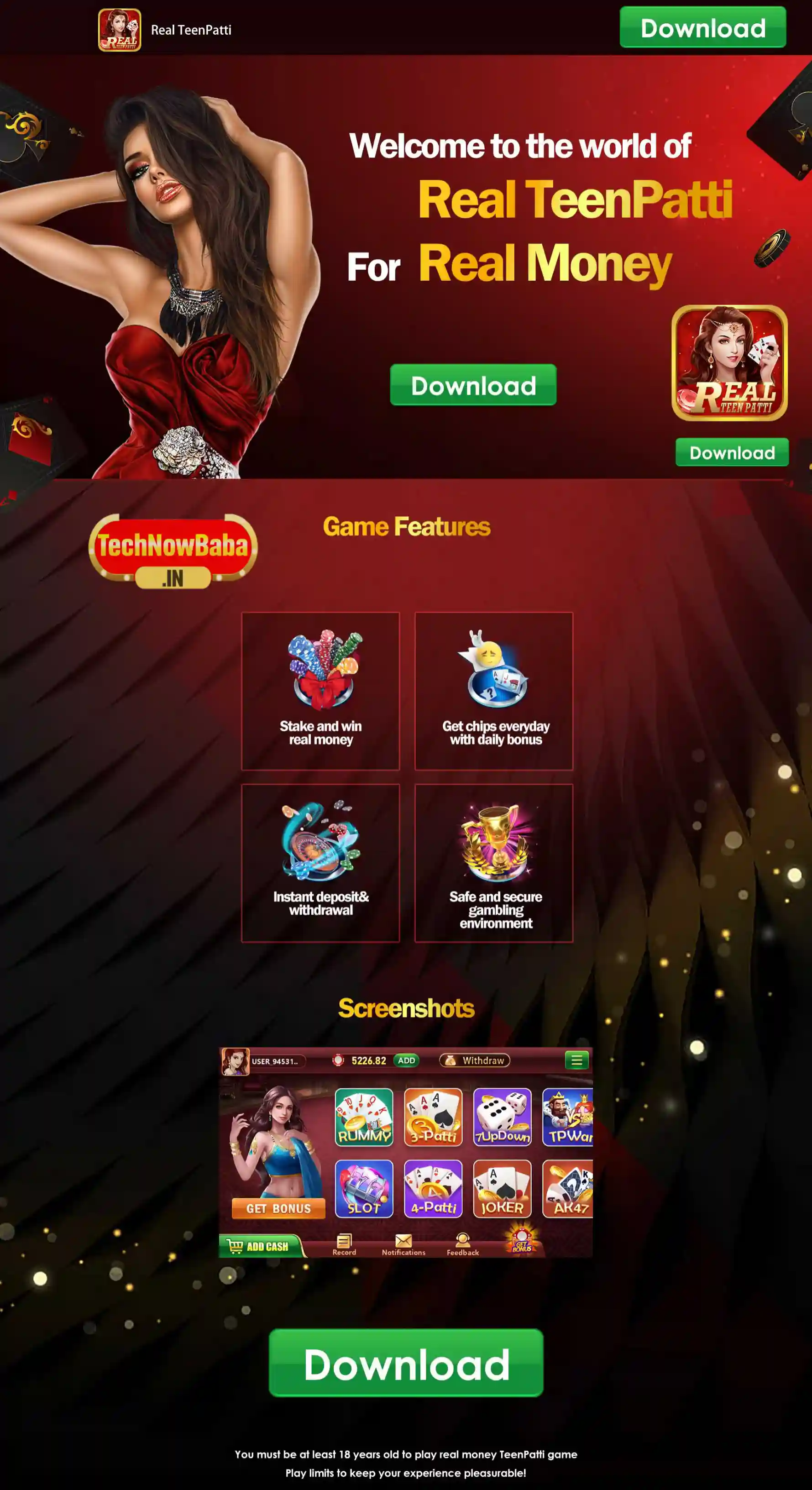 Real Teen Patti Apk TechNow Baba