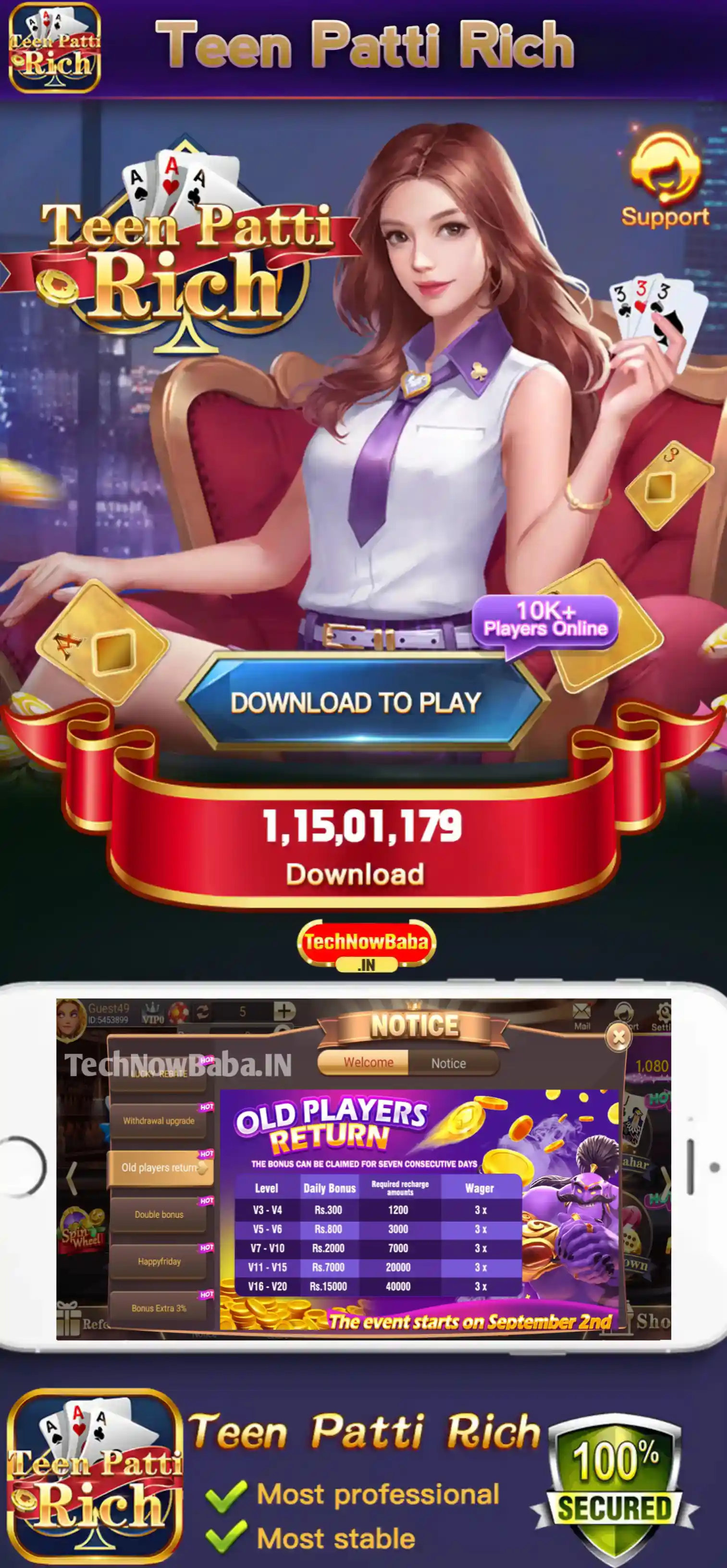 Teen Patti Rich Apk TechNow Baba